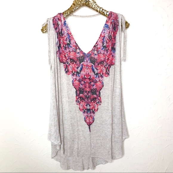 Free People Tops - 🌻Free People Abstract Ink Blot Butterfly Knit Top